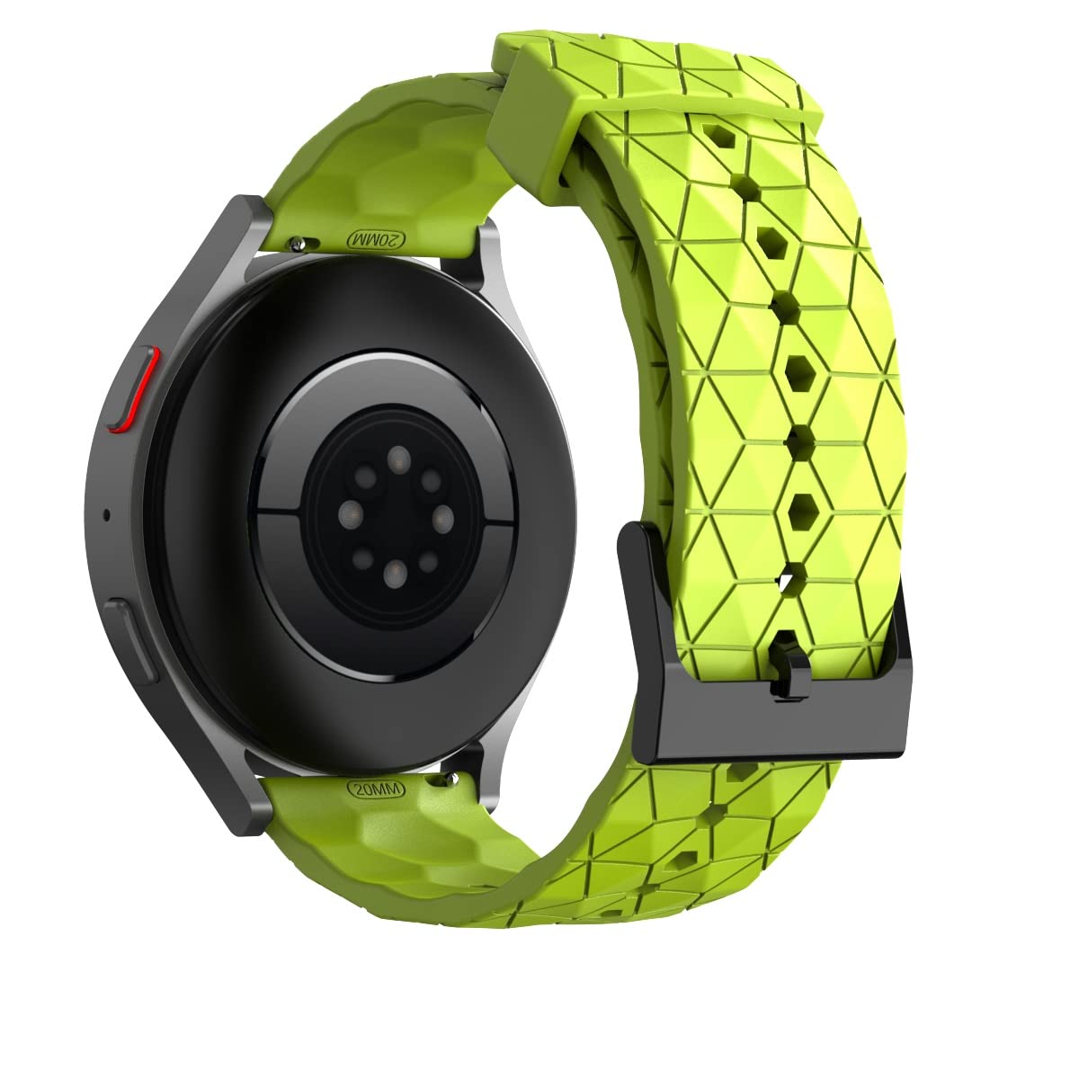 SMYAOSI Strap for Galaxy Watch5 Pro 45mm,Galaxy Watch5 40mm 44mm,Galaxy Watch4 Classic 40mm 44mm,Galaxy Watch3 41mm, 20mm Silicone Band for Huawei Watch GT3 42mm/Huawei Watch GT2 42mm (Green)
