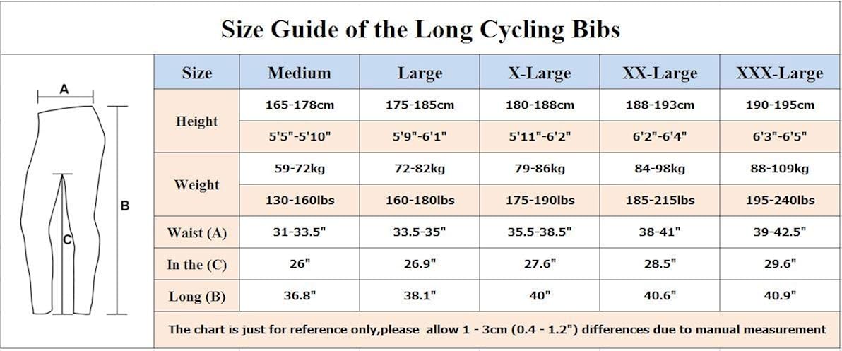 voofly Cycling Bib Pants for Men Gel Padded Compression Bike Riding Leggings Stretch Bicycle Tights: Clothing
