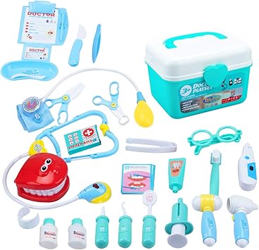 Efo Shm Arztkoffer Arzt Spielzeug Kinderarztkoffer Dentist Doktor Set Medizinische Kit Lernspielzeug Kinder Rollenspiele 34 Teilig Amazon De Spielzeug