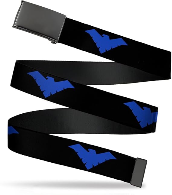 BuckleDown mens Buckledown  Nightwing 1.25" Belt, Multicolor, 1.25