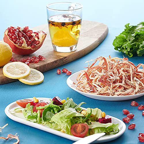 Dried Squid Snack, Roasted Shredded Squid Plain Flavor, Asian Snacks On