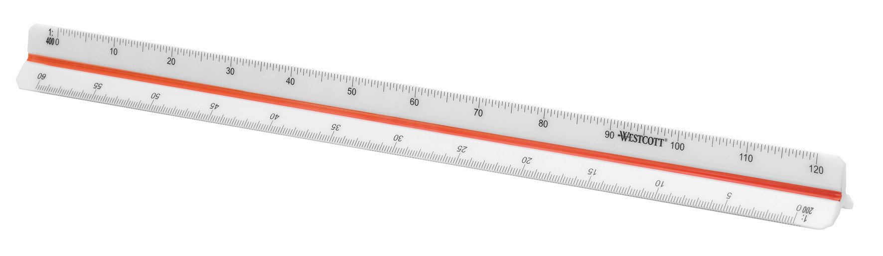 Westcott E-10162 00 Reduction Scale Architect 2, Plastic, 30 cm, White