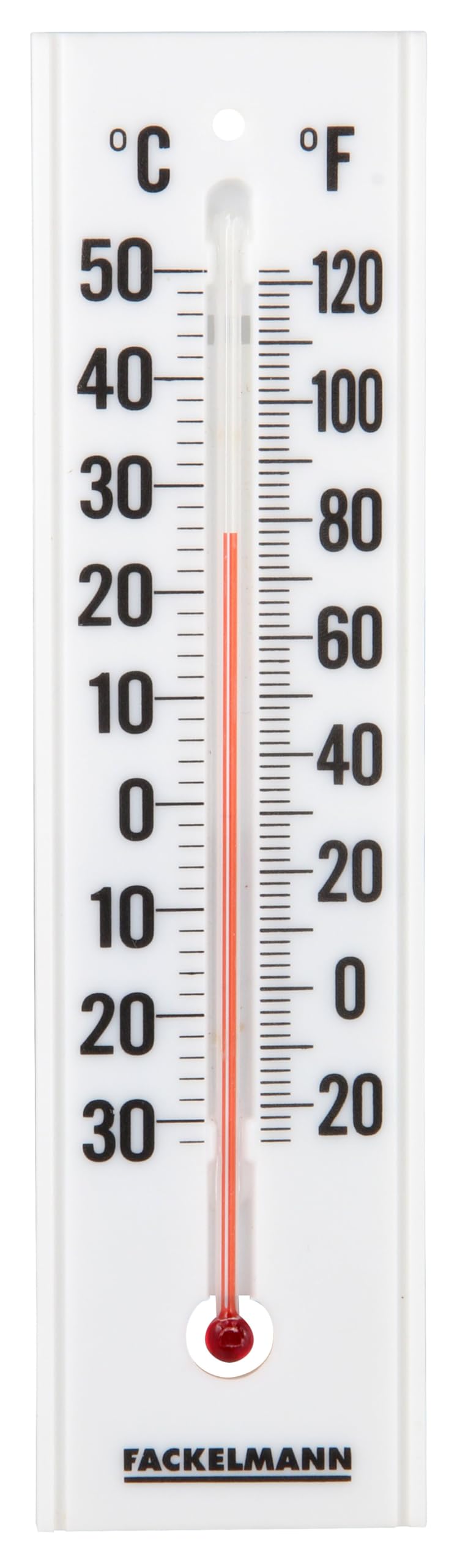 Fackelmann TECNO, thermometer for indoor use, analogue temperature display (colour: white/black), quantity: 1 piece.