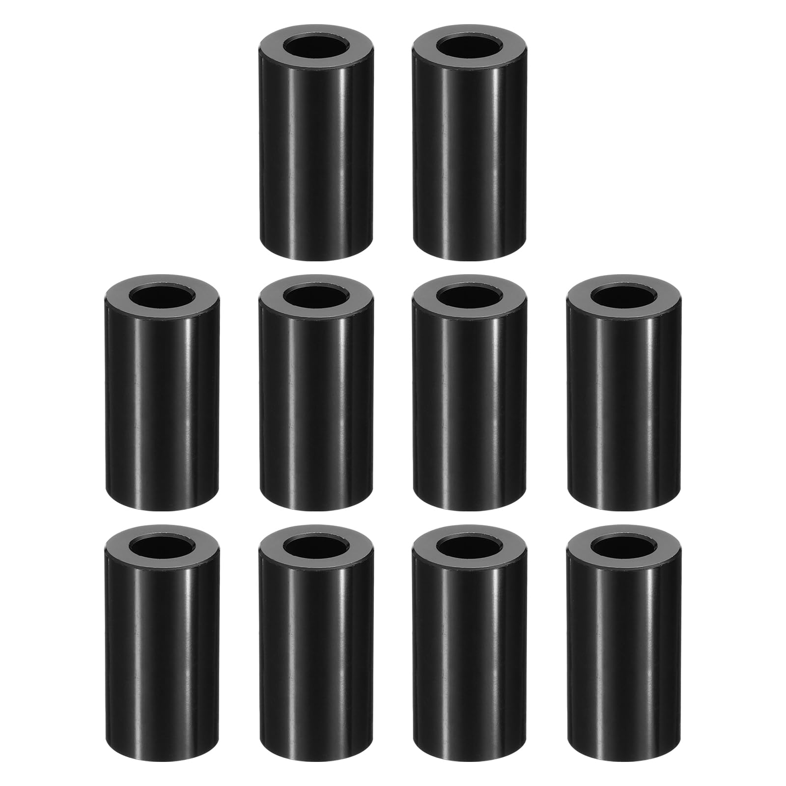 PATIKIL M10 Aluminum Spacers, 10 Pcs Metal Spacer Aluminum M10 x 3/4" OD x 1-1/2" L Aluminum Spacer Screw Standoff Round for 3/8" or M10 Screw Bolts