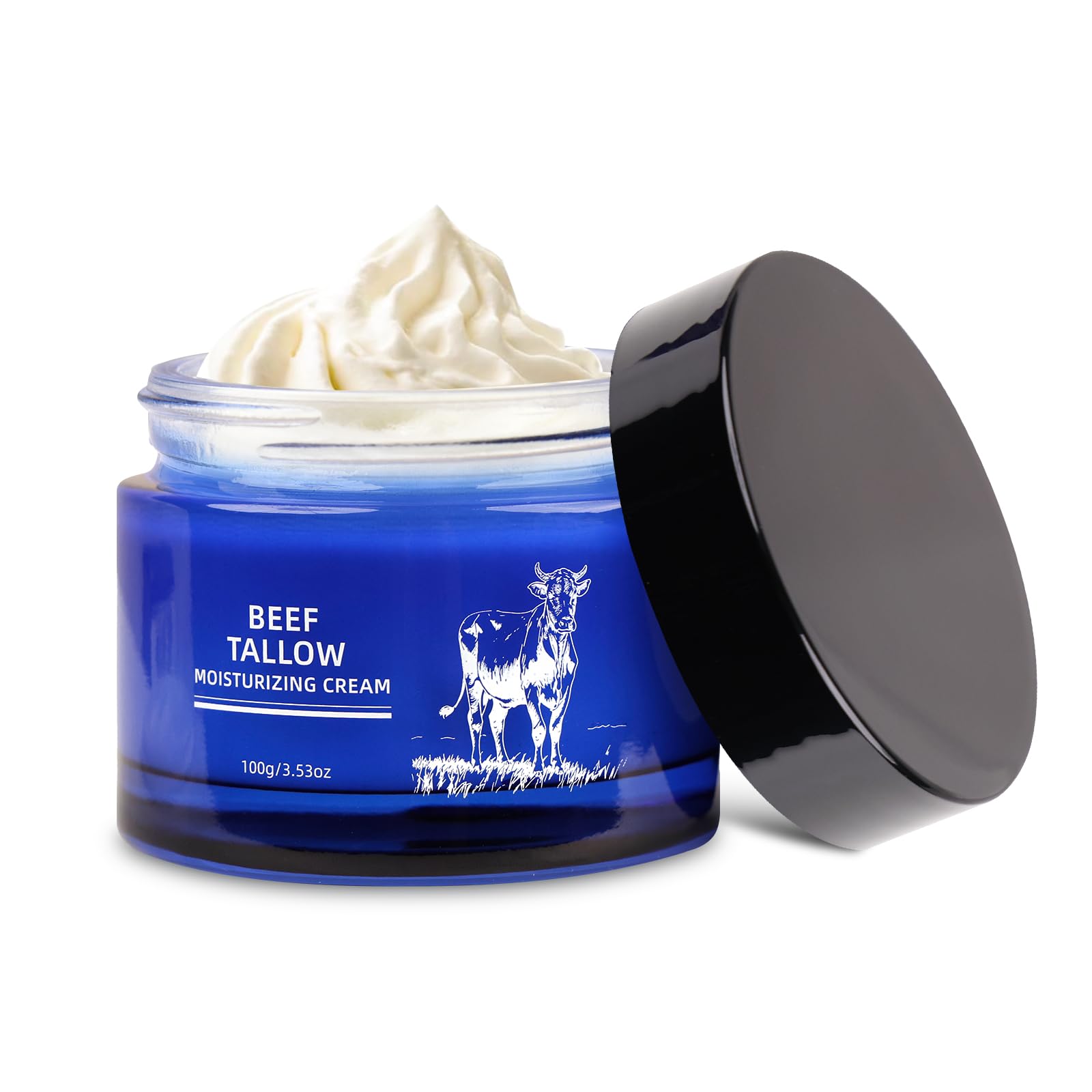SKSOYT Beef Tallow for Skin, Whipped Organic Grass-Fed Beef Tallow Balm for Face & Body, Tallow Face Moisturizer, For Dry Skin