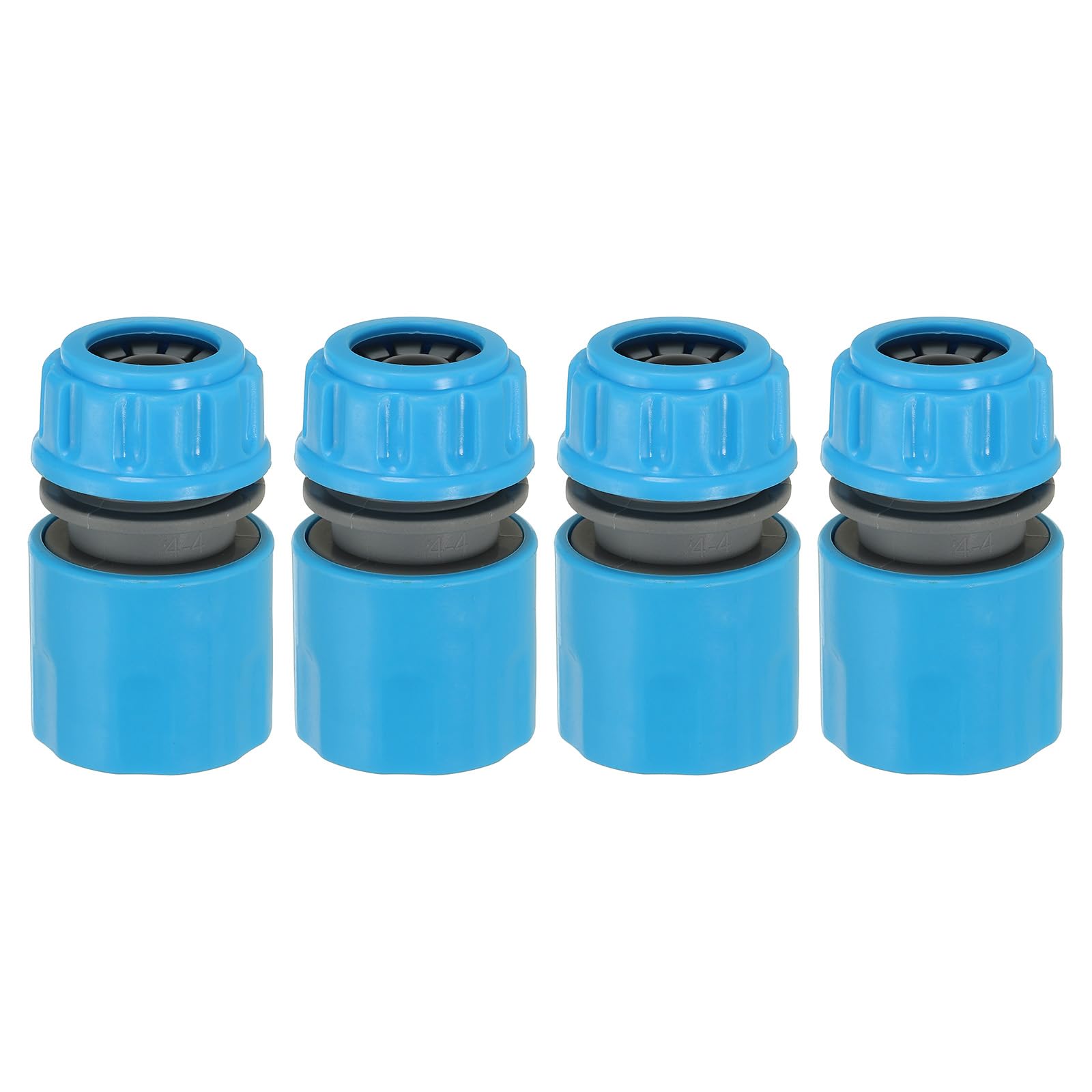 PATIKIL 1/2" Garden Hose Quick Connector Repair Extender, 4 Pcs Plastic Garden Water Hose Connectors Fittings Leakproof Design, Blue