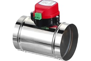 PATIKIL 4" Duct Damper, Stainless Steel Motorized Adjustable HVAC Volume Dampers Airflow Backdraft Damper Control for HVAC Ai