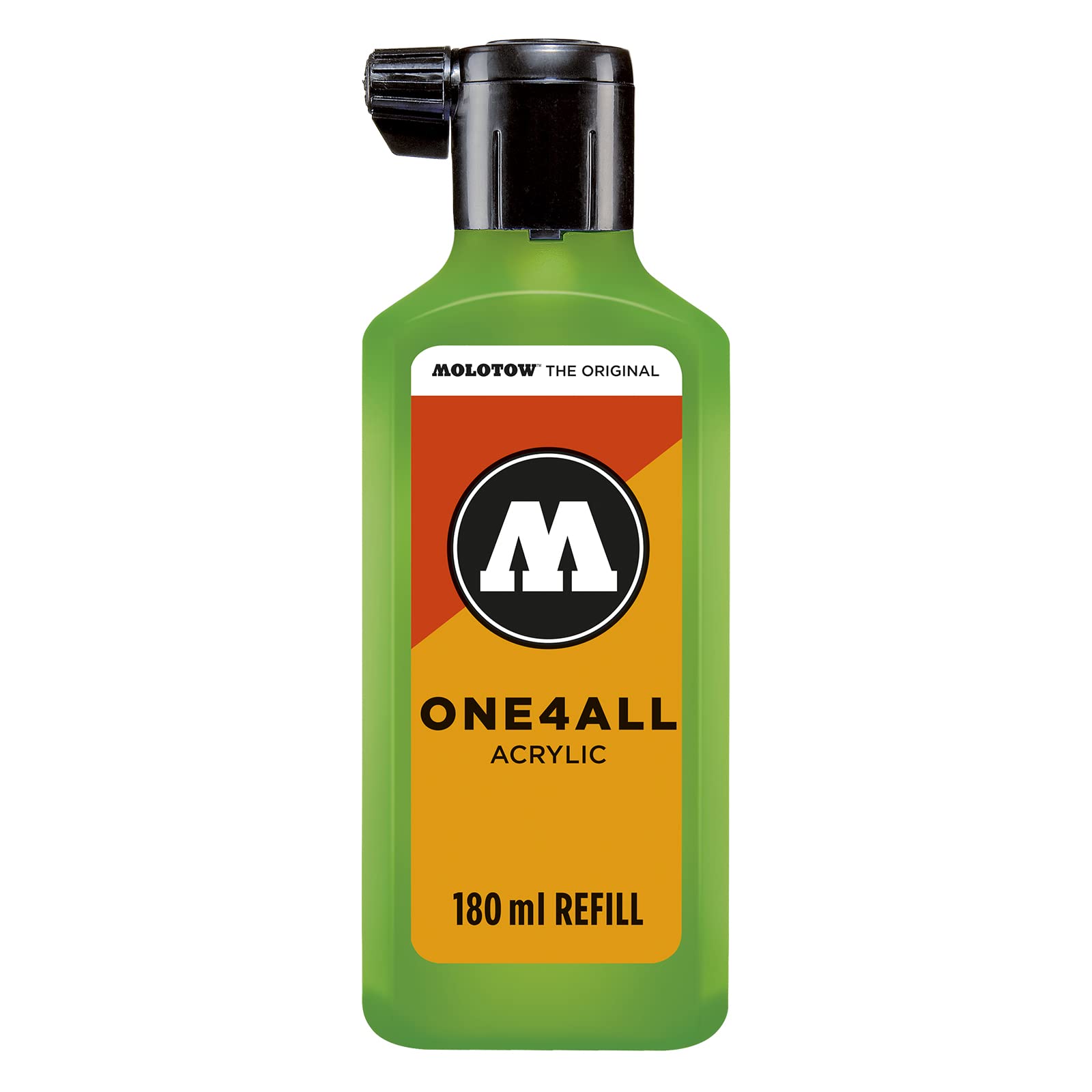 Molotow ONE4ALL Refill Acrylic, Colour 222 Kacao77 Universal Green, 180 ml, Refill Ink for Permanent Markers