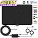 TV Antenna, Indoor Amplified Digtial HDTV Antenna 60 to 80 Mile Range 2018 Newest Advanced Type Switch Console Amplifier Signal Booster, USB Power Supply and 16.5FT High Performance Coax Cable (black)