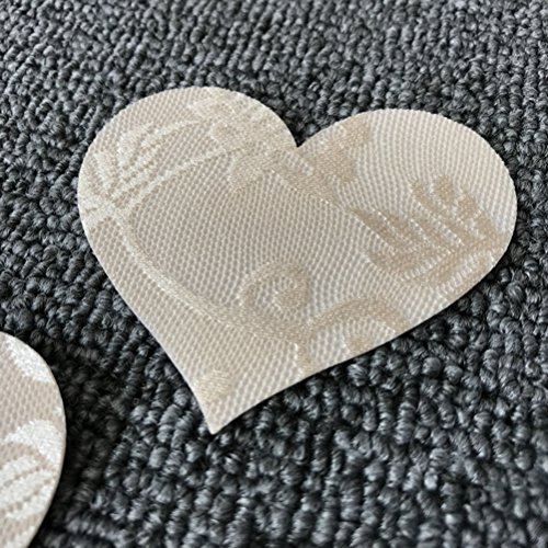 FENICAL 10 Pairs Disposable Adhesive Breast Pasties Diverse-Design Nipple Stickers Cover Invisible Breast Concealer Pad for Women (Random Types)