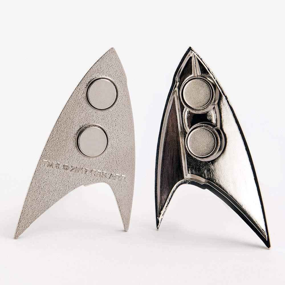 STAR TREK Discovery Science Badge Silver, Silver, Small / Navy - Image 3