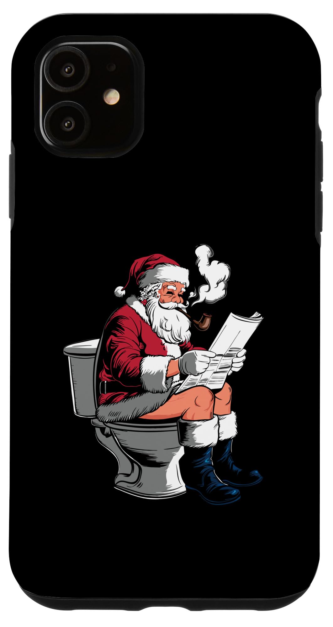 iPhone 11 Santa Claus On Toilet - Funny Santa Christmas Costume Case