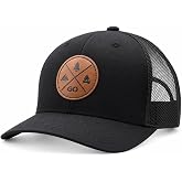 LINDO Trucker Hat [ GO Outdoors Design ] for Men and Women: Mid Profile Cap with Breathable Mesh Back and Adjustable Snap
