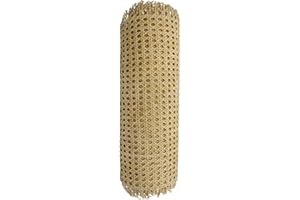 ARTANLIFE 18" Widthx6.58Feet Natural Rattan Webbing Roll 18,Rattan Cane Webbing Roll,Rattan Webbing Sheet,Rattan Webbing for Furniture Caning Projects,Rattan Webbing Kit,Rattan Mesh Webbing,Cane Rattan Webbing