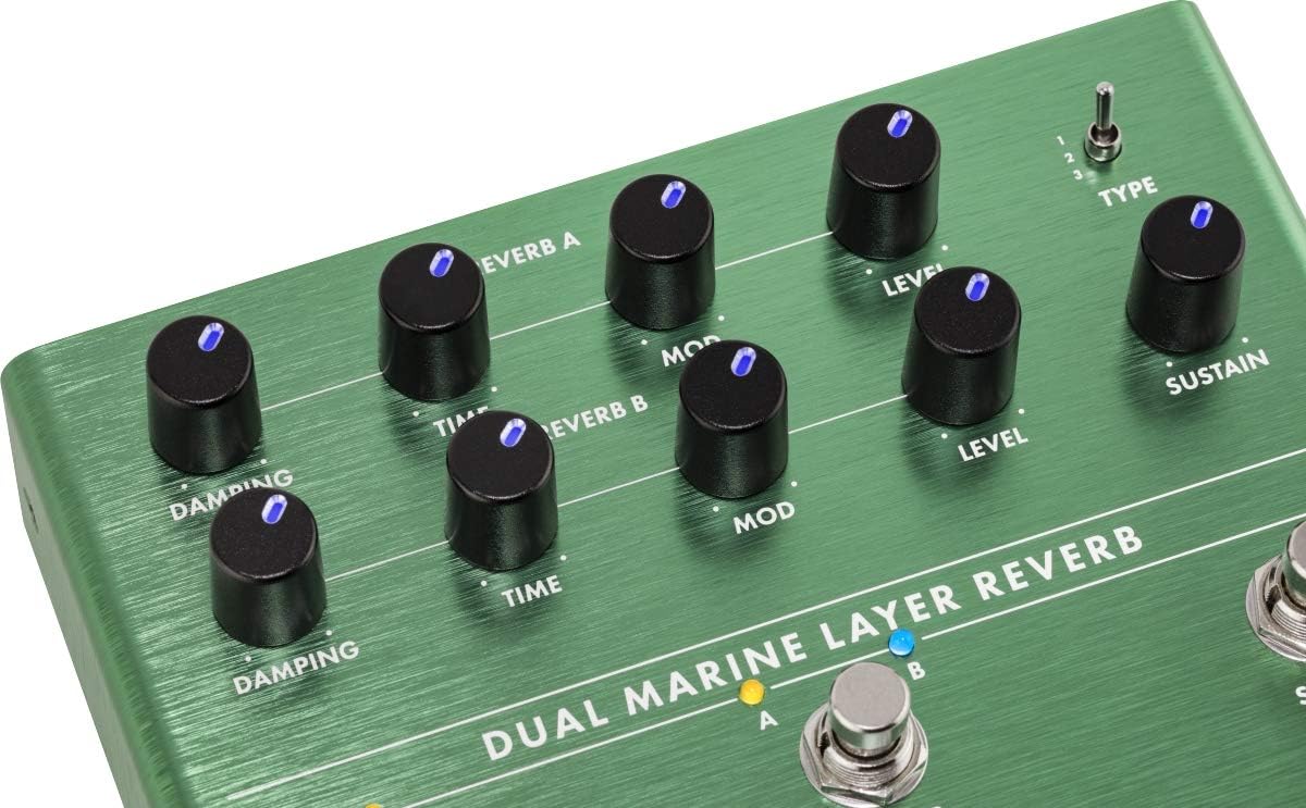 Fender 'Dual Marine Layer Reverb' Guitar Effects Pedal, Green - Image 4