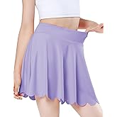 Hvididan Girls Skorts Tennis Skirt for Girls with Pocket Flowy Butterfly Pleated Athletic Skort Toddler Kids 5-14Y
