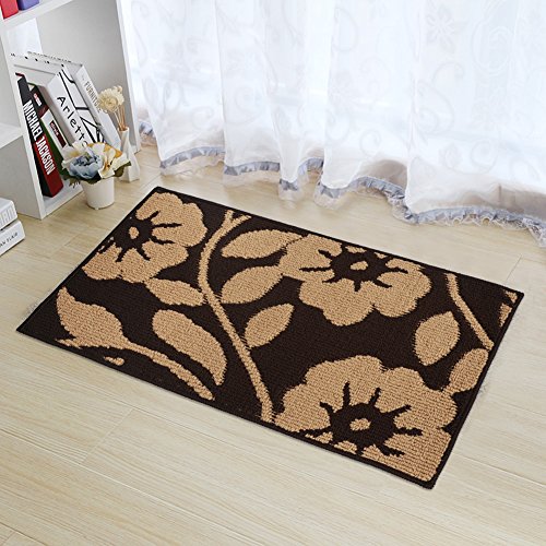 YK Decor Indoor Outdoor Doormat Super Grip Non Slip Backing Door Mat for Front Door Inside Floor Dirt Mud Trapper Mats Entrance Rug Shoes Scraper Machine Washable Carpet