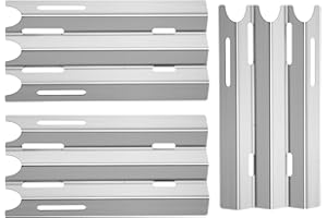 Damile Stainless Steel Grill Heat Plates Heat Shield Burner Cover Flame Tamer, BBQ Gas Grill Replacement Parts Repair Kit for Vermont Castings CF9030, CF9050, VCS5005, VM400, Jenn Air JA460, JA480
