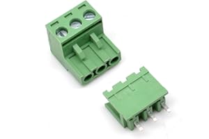 Oiyagai 20 Set 3-Pin 5.08mm Pitch Male Female PCB Screw Terminal Block