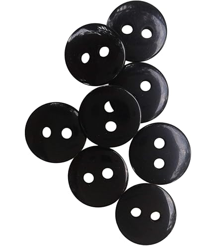 Lots De Boutons 12 Boutons En Bois Noir 30mm - 2 Trous - Pour