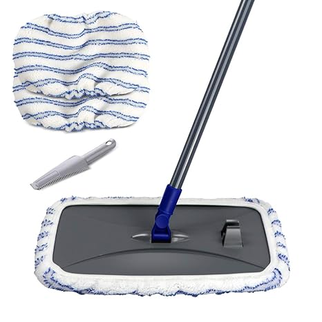 Large Area Flat Mop With 2 Mop Pads Hardwood Floor Cleaning Microfiber Wet Mops Masthome