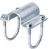 4 Pack 1-5/8" to 2-3/8" U-Bolt Cross Clamp for Corral Panel | Fence Purlin to Hoop