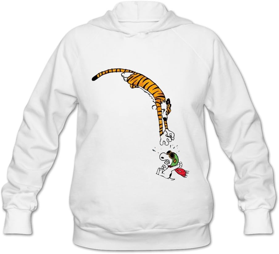 Women's Calvin And Hobbes Peanuts Snoopy Hoodie White