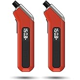 ETENWOLF Digital Tire Pressure Gauge 2 Pack, Industrial Tire Gauge 3-200 PSI, Calibrated to ANSI B40.7 Grade 2A(Plus-Minus 0.5%), Air Pressure Gauge with Replaceable AAA Batteries (Vivid Orange)