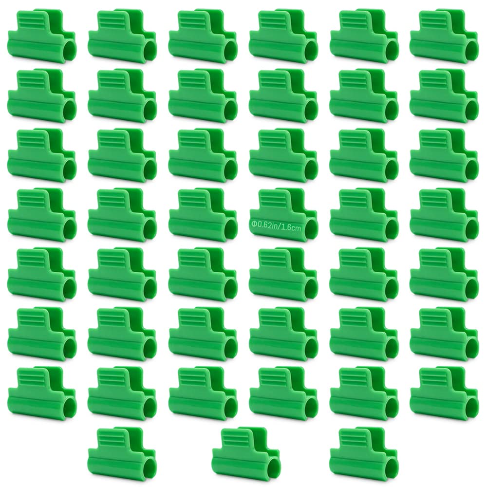 Modixun 45pcs Greenhouse Clamps, Greenhouse Clips, Film Row Cover Netting Tunnel Hoop Clip, Frame Shading Net Rod Clip for Garden Hoops, Grow Tunnel, Support Frame, 16mm