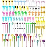 Fun Bento Picks set, 160 Pcs Animal Food Picks for Kids, Cute Cartoon Animal Fruit Food Toothpicks, Lunch Bento Box Picks for