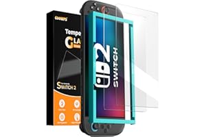 COOWPS Screen Protector for Nintendo Switch 2 (2025), with Alignment Frame, Easy to Install, Ultra HD Tempered Glass Screen Protector, 9H Hardness Scratch Resistant for Switch 2 (2 Pack)