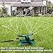 Morfone Lawn Sprinkler, Garden Sprinkler Automatic 360° Rotating Irrigation System Water Sprinklers for Garden, Yards, Kids, 3600 Square Feet Coverage
