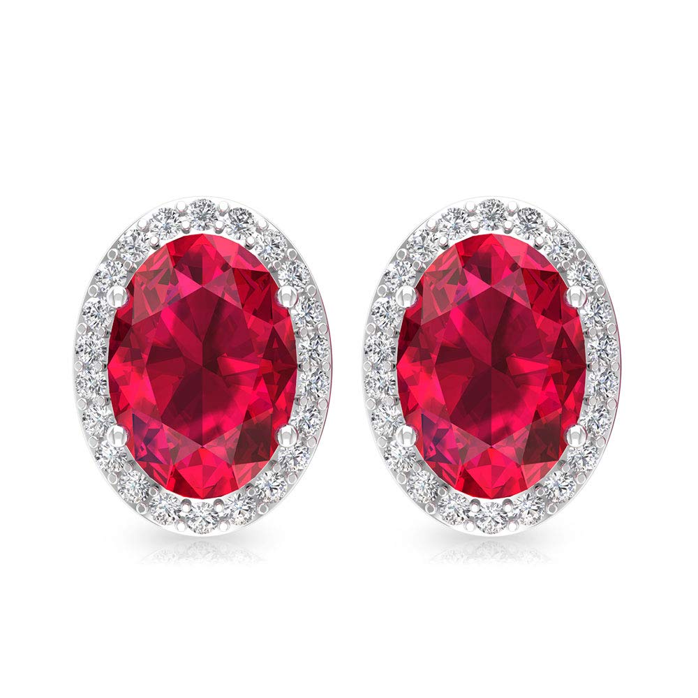 ruby solitaire earrings