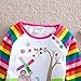 Nova Baby Girls Princess Rainbow Long Sleeves 100% Cotton T Shirt F1411 White