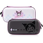 Kuitmor Hard Shell Switch Case, Compatible with Switch 2017 & OLED, Purple, Cartoon Pattern