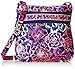 Vera Bradley Women's Cotton Triple Zip Hipster Crossbody Purse, Katalina Pink, One Size