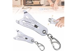 LinamHoz 2 pcs Bolt Size Finder Keychain, Portable Bolt Size Finder Verification Tool for Fast and Precise Measurement Sizer