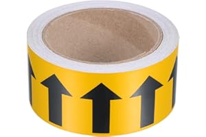 PATIKIL Flow Arrow Tape, Polyethylene Pipe Marking Sticker with Reflective Strips, Waterproof & Heat Resistant, for Pipe Flow