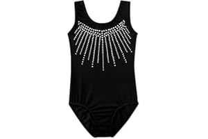 DAXIANG Leotards for Girls Gymnastics Toddler Dance Clothing Ballet Tutu Sparkles Black Blue Purple Colorful Ribbons