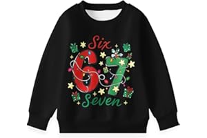 Kids 67 Meme Sweatshirt 6 7 Six Seven Hoodie Christmas Top Shirt Outfits for Boys Girls 5-12Y