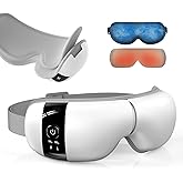 HubiCare Ultra Quiet with Double Pad Eye Massager, under 30dB Heat & Cooling for Enhanced Comfort, Airbag and Bluetooth Music for Dark Circles, Dryness, Relieve Strain and Migraine Relief Relaxation