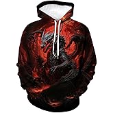 WHNBCW Traditional Dragon Hoodie Funny Anime Graphic Sweatshirts