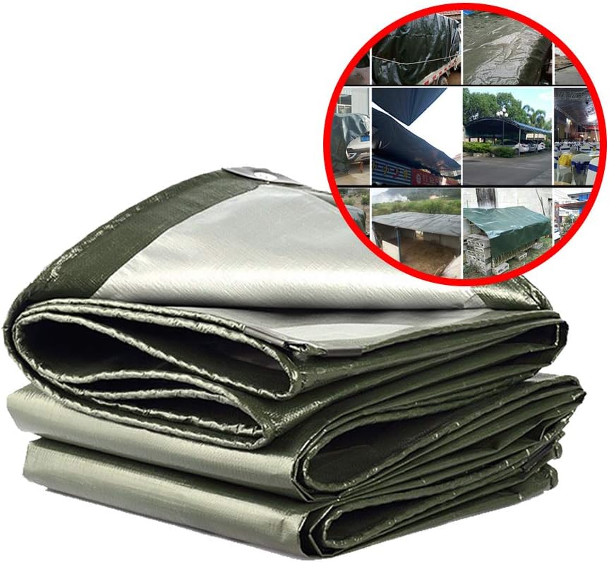 QINEOR Reinforced Pvc With Metal Eyelets, Tarpaulin Awning Universal Waterproof Polyethylene, Car Garden Greenhouse Balcony