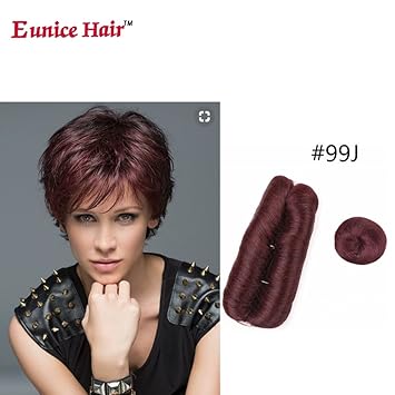 Amazon Com Eunice Short Hair 28 Piece 99j Human Hair Weaves