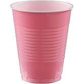 Amscan Durable Big Party Pack Plastic Cups, Party Supplies, New Pink, 16oz., 50ct