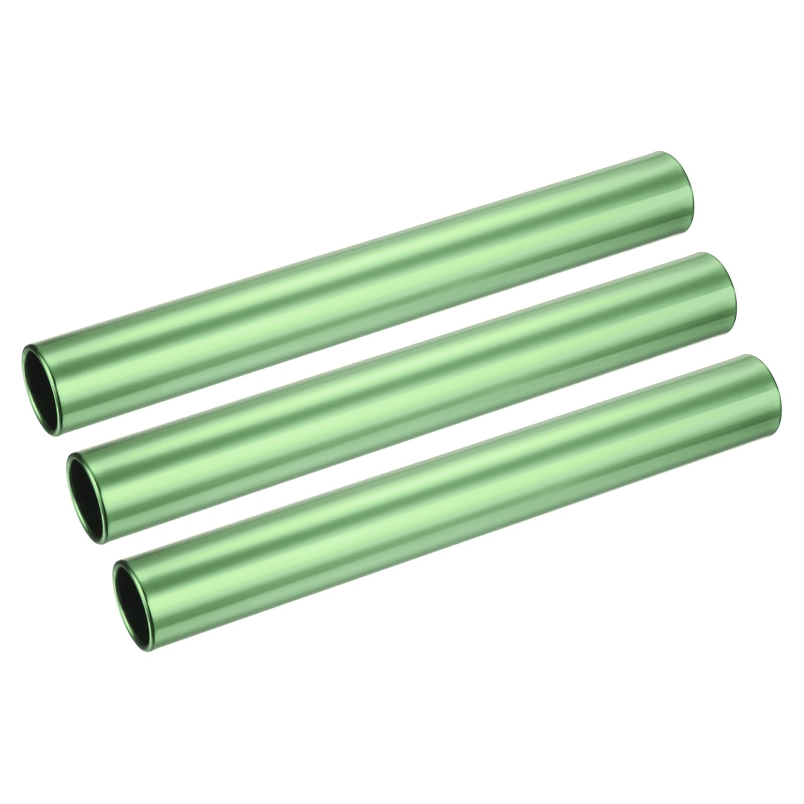 M METERXITY 3 Pack Relay Track Baton - Smooth Aluminum Alloy Hollow Tube, Apply to Team Building/Relay Races (1.5" x 11.8", Green)