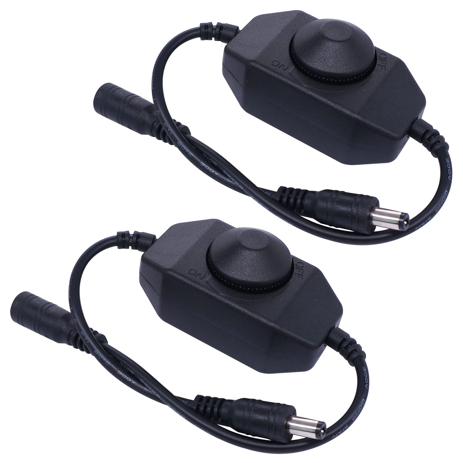 Photo 1 of weideer 2Pcs DC12V-24V LED Strip Lights Dimmer Switch PWM Rotary Dimmer Controller Inline Dimmer Switch for LED String Lights Christmas Lights Black K-018-BK