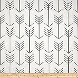 Premier Prints Arrow White/Cool Grey Fabric By The Yard