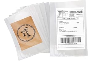 Coopaty 6" x 9" Adhesive Packing List Envelopes Clear Plastic Mailing Shipping Envelope Pouch (200 Pack)