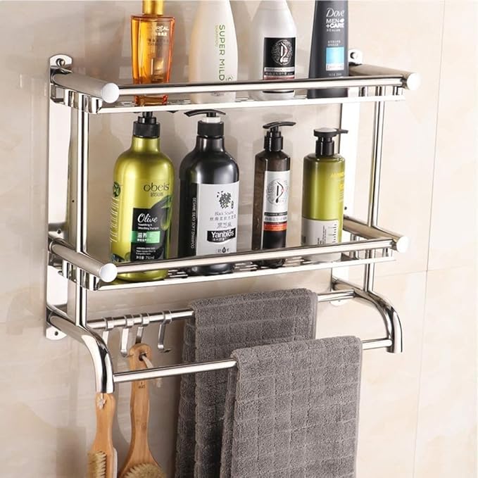 Rack Toallero Estante de baño Toalla Toalla, Montaje en Pared Muestra